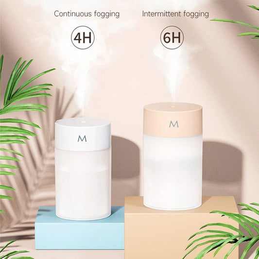Aromadiffusor med LED-ljus – USB-laddad Luftfuktare med 260 ml behållare