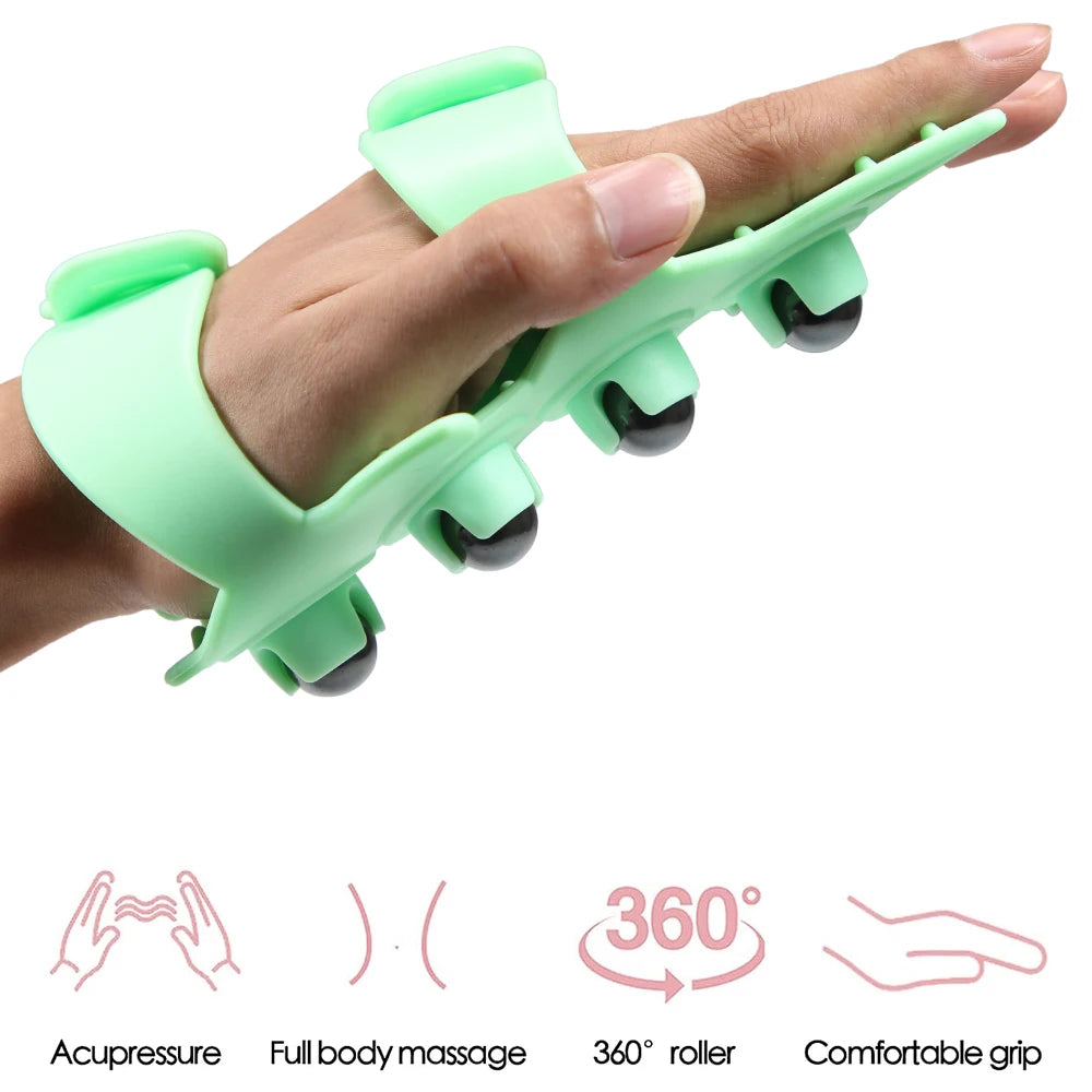 Massagehandske med 9 Roterande Kulor – Handhållen Helkroppsmassage med Magnetisk Effekt